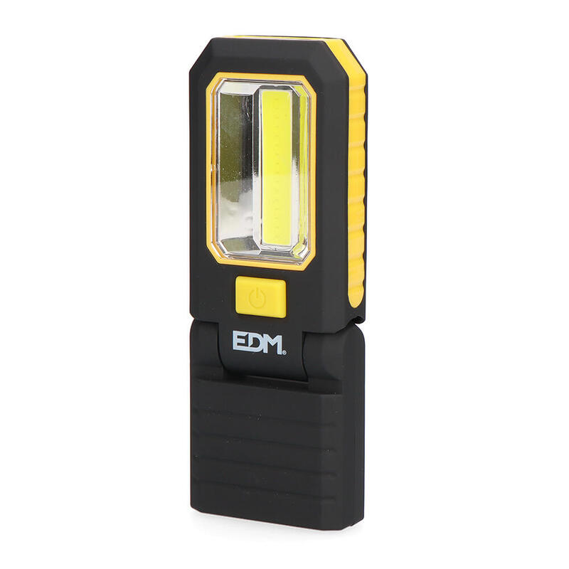 Pack De 2 Unidades - Linterna Led Cob 3 Leds Xl De 200lm. Con Gancho E Iman 3xaaa (Pilas Incluidas) Edm