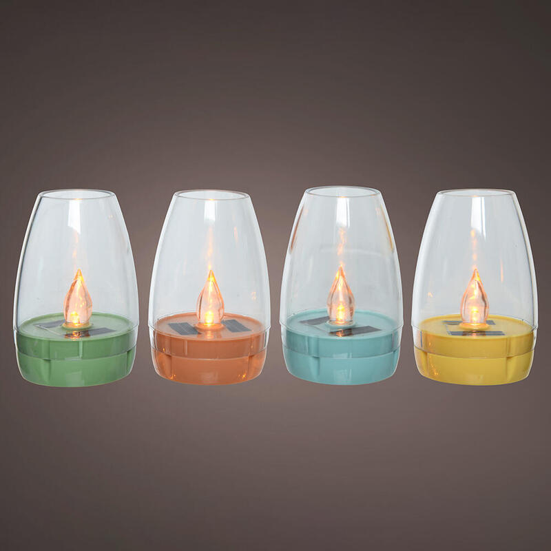 Pack De 2 Unidades - Luz De Mesa Solar Efecto Llama 895850 Colores / Modelos Surtidos