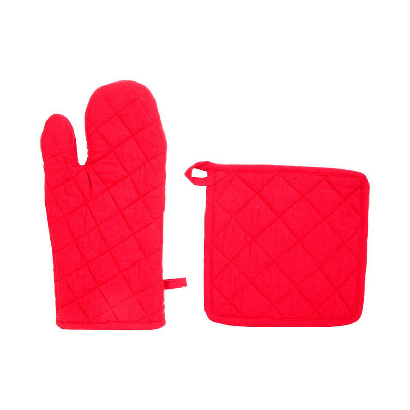 Pack De 2 Unidades - Manopla Y Agarradera Color Rojo