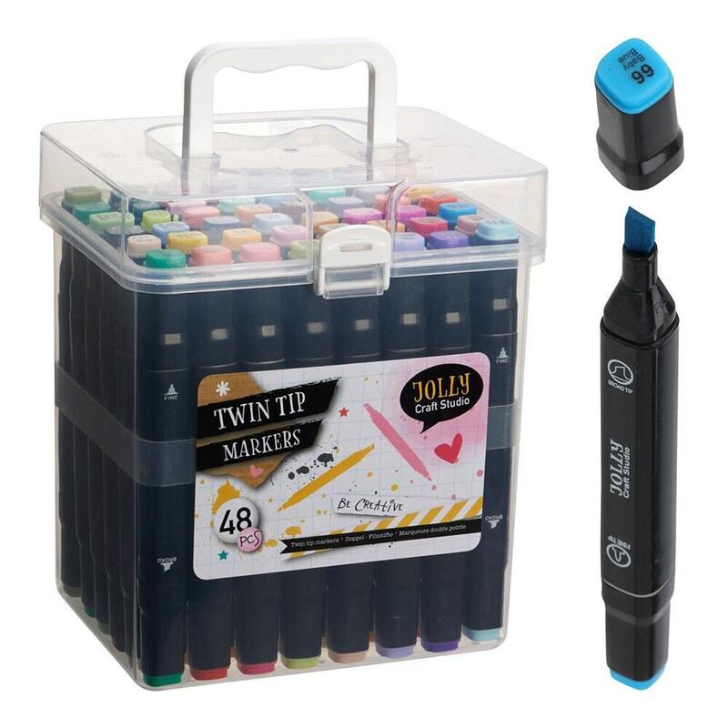Pack De 2 Unidades - Marcadores De Doble Punta, Caja De 48 Uds