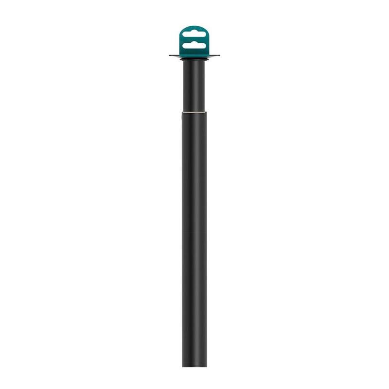 Pack De 2 Unidades - Pata Redonda, Extensible, Modelo 401e, De Acero Con Acabado En Negro, Ø30 X 180/300 Mm
