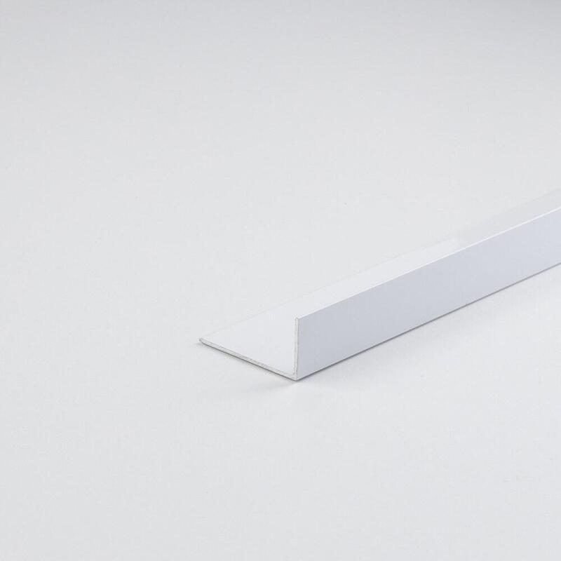 Pack De 2 Unidades - Perfil Bricolaje Ángulo L Aluminio Pintado Blanco 1000 X 30 X 15 Mm