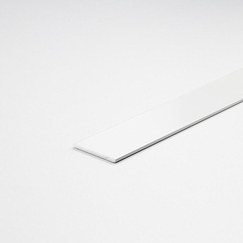 Pack De 2 Unidades - Perfil Bricolaje Pletina Aluminio Pintado Blanco 1000 X 30 X 2 Mm