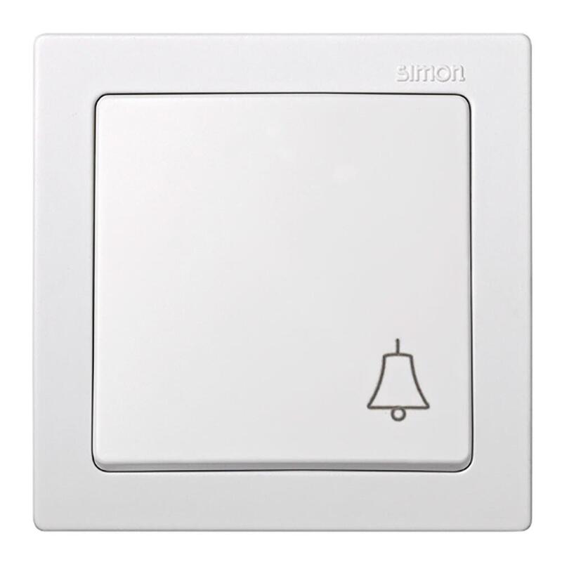 Pack De 2 Unidades - Pulsador Superfice, 10ax 250v~, Ip20, Serie Simon73 Loft, Campana Grabada, Blanco, Retractilado