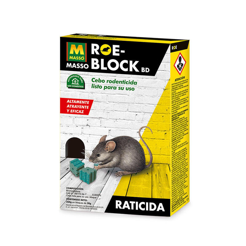 Pack De 2 Unidades - Raticida Roe-Block Plus 260 G