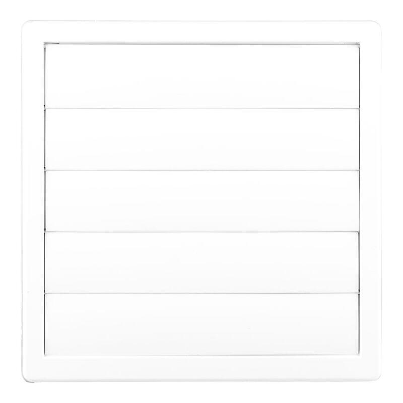Pack De 2 Unidades - Rejilla Ventilación Cuadrada Empotrable Con Lamas Móviles 170x170mm Enclavamiento Ø100mm Abs Blanca
