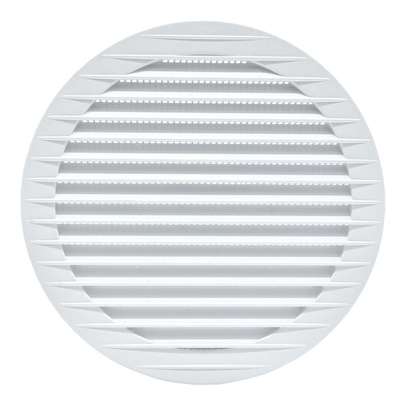 Pack De 2 Unidades - Rejilla Ventilación Redonda Empotrable Con Mosquitera Ø150mm Abs Blanca