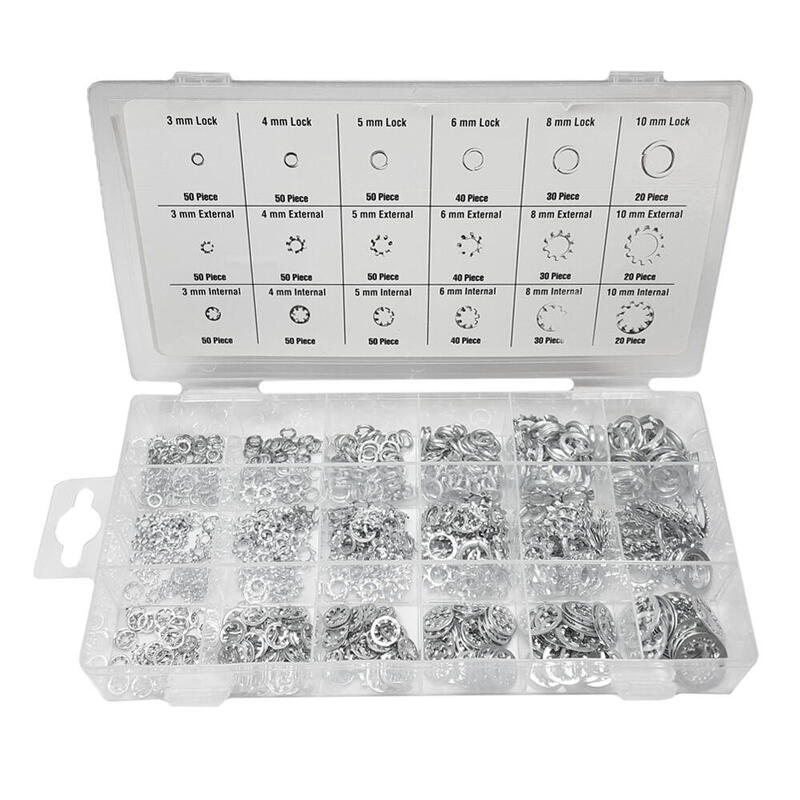 Pack De 2 Unidades - Set 720 Arandelas Estriadas Varios Tamaños