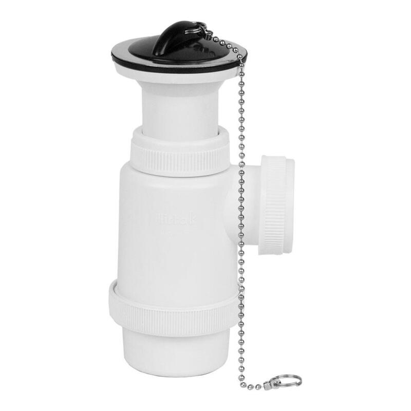Pack De 2 Unidades - Sifon De Botella Extensible V70 1" 1/2" Con Cadena Y Tapon