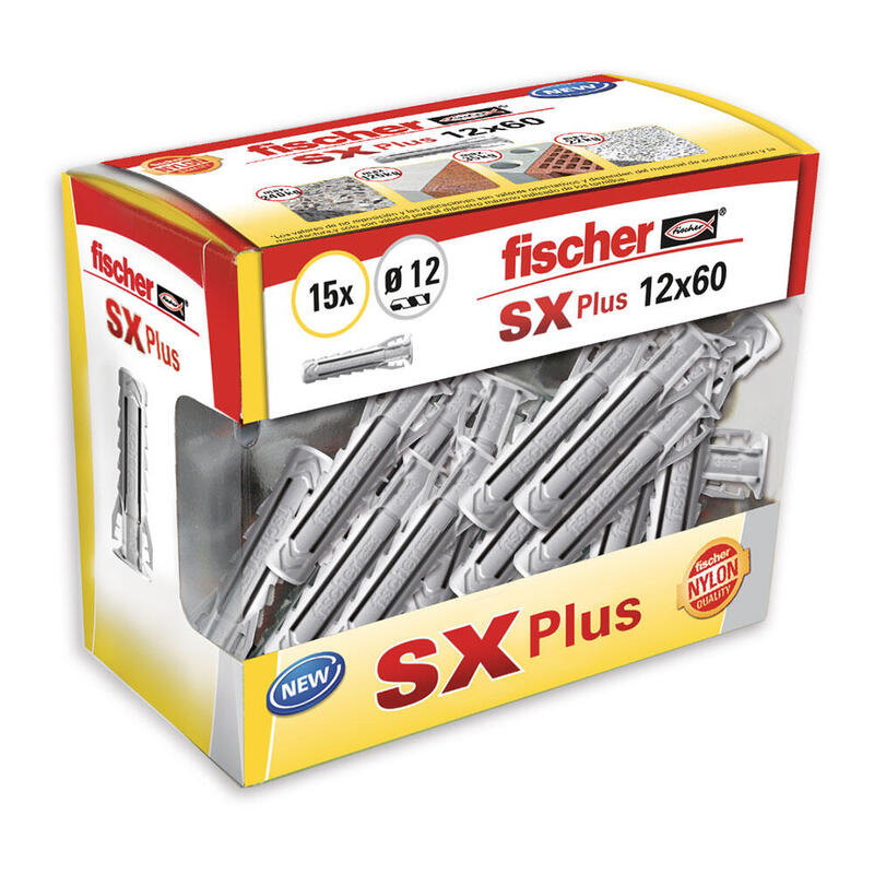 Pack De 2 Unidades - Taco Sx Plus Ø12 X 60 Mm, Caja 15 Uds
