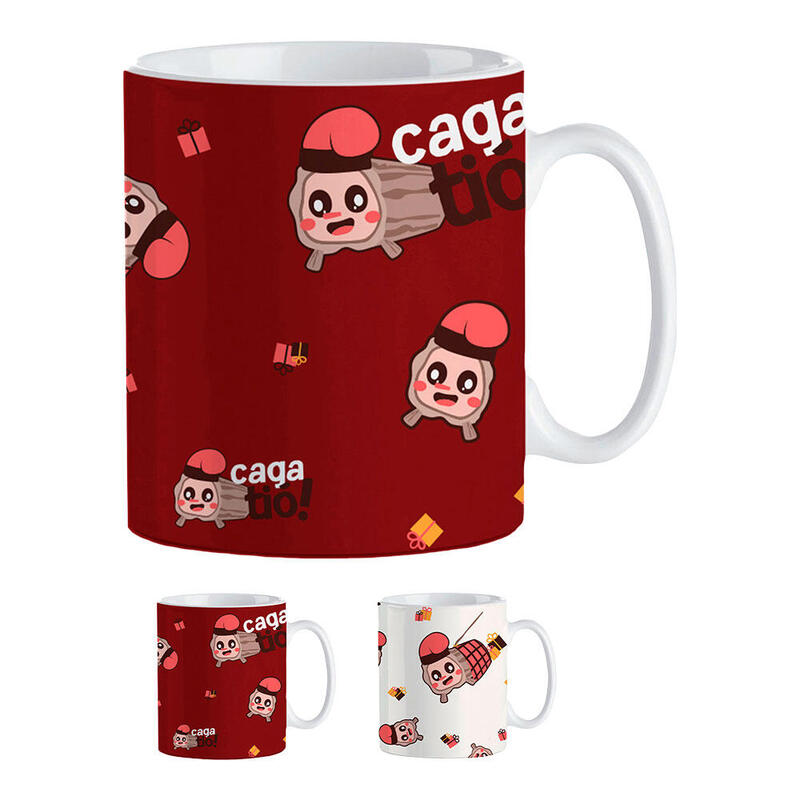 Pack De 2 Unidades - Taza Caga Tió 330 Ml En Caja Regalo, Colores Surtidos