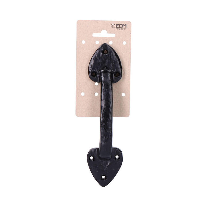 Pack De 2 Unidades - Tirador Puerta Standard 210mm Forja Negro En Cartón Colgante Edm
