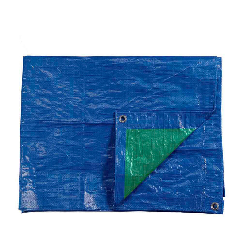 Pack De 2 Unidades - Toldo Polietileno De Doble Cara Color Azul / Verde, Densidad 90 G / M², 2 X 3 M