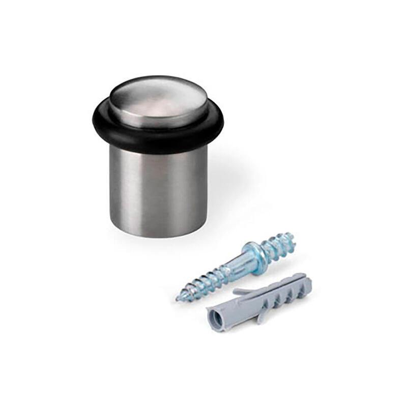 Pack De 2 Unidades - Tope De Puerta Con Torica Acero Inoxidable (Blister)