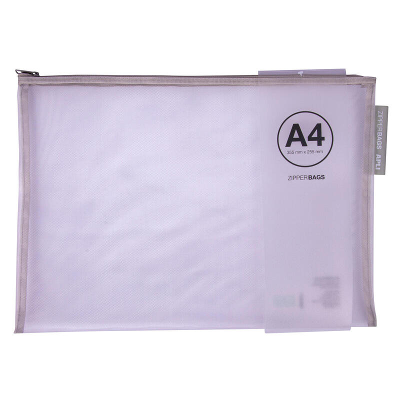 Pack De 20 Unidades Apli Sobres Porta-Todo Nylon Transpirable A4 - Tacto Agradable, Portatiles, Resistentes Y Duraderos - Ideal Para Documentos, Equipos Electronicos Y Viajes - Colores Surtidos