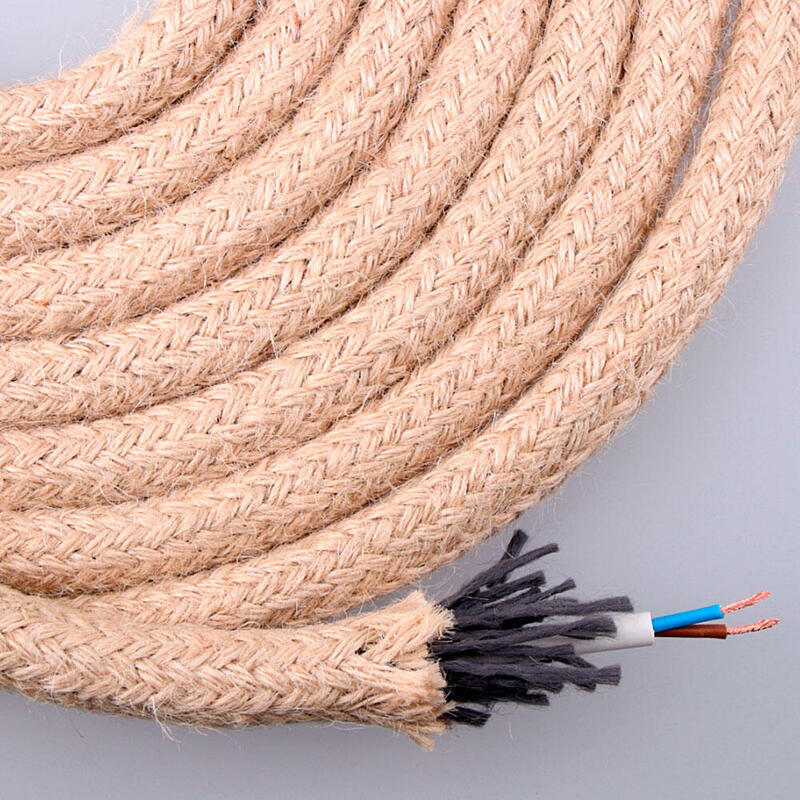 Pack De 20 Unidades - Cable De Cuerda De Yute Redondo 2x0.75mm 20m Euro/M
