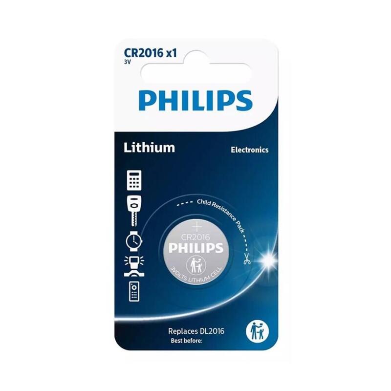Pack De 20 Unidades Philips Pila Boton Litio Cr2016 3v Blister*1 20 Uds
