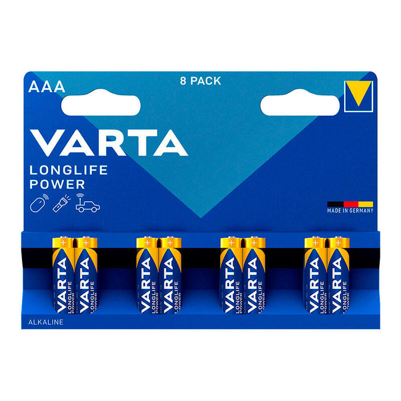 Pack De 20 Unidades - Pila Alkalina Longlife Power Aaa - Lr03 (Blister 8 Uds) Ø10,5x44,5mm