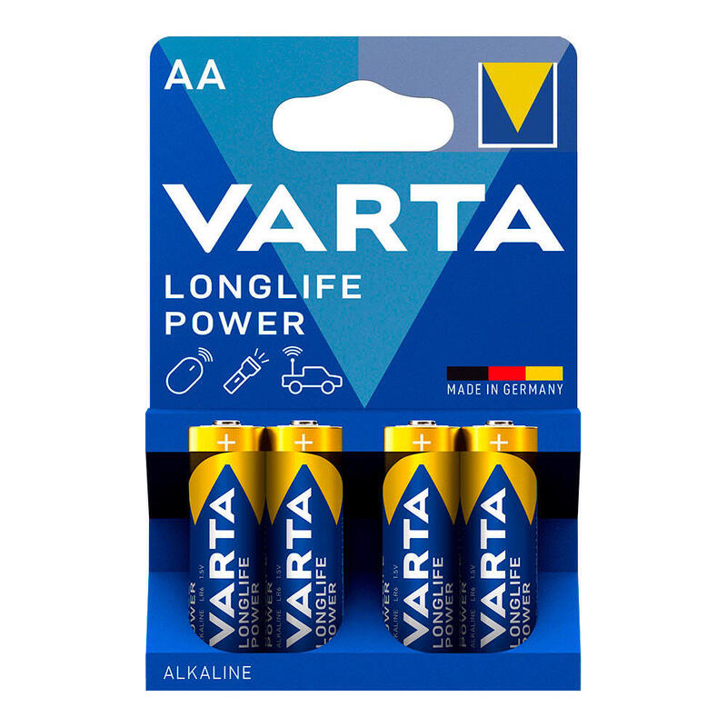 Pack De 20 Unidades - Pila Varta Alkalina Longlife Aa - Lr06 2 Tiras (10 Blisters 4 Unid.) Ø14,5x50,5mm Precio Por Blister