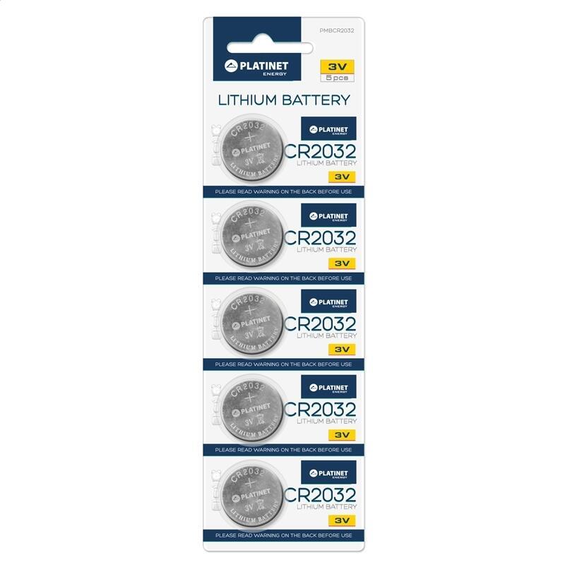Pack De 20 Unidades Platinet Pila Boton Litio Cr2032 3v Blister*5 20 Uds