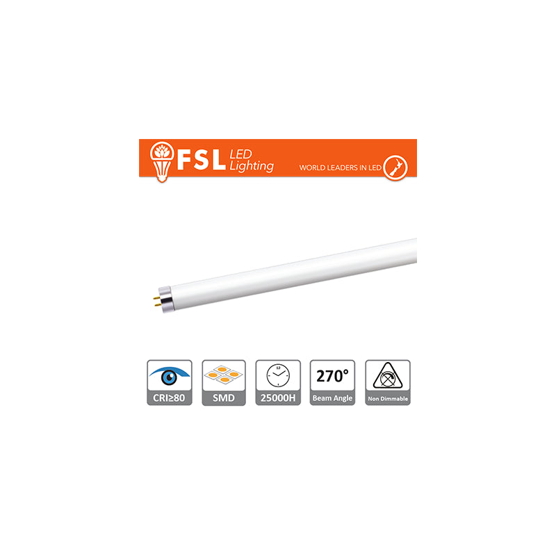 Pack De 20 Unidades T5 Led Tube - 8w 700lm 4000k G5 Pf0.5 Size:570x21mm