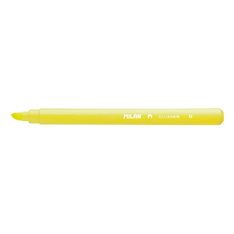 Pack De 22 Unidades Milan Junior Marcador Fluorescente - Punta Biselada 1 - 4mm - Color Amarillo