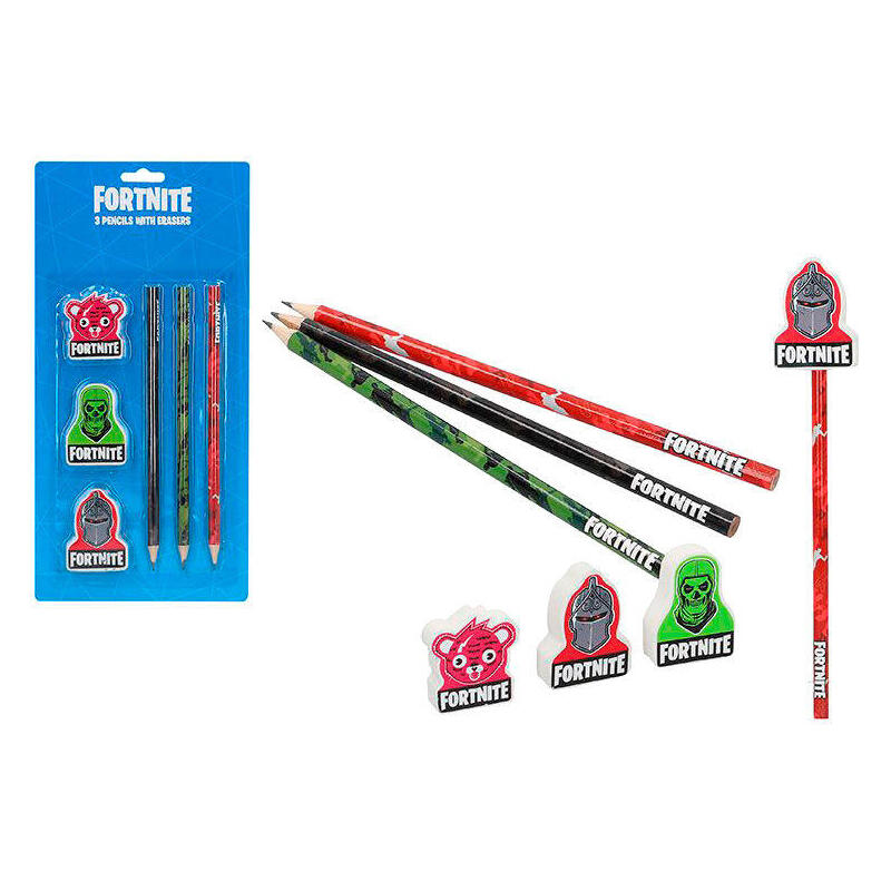 Pack De 24 Unidades - Blister 3 Lapices Fortnite