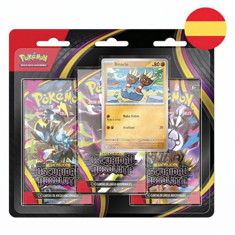 Pack De 24 Unidades - Blister 3 Sobres Cartas Expansion Megaevolucion Oscuridad Absoluta Pokemon Español