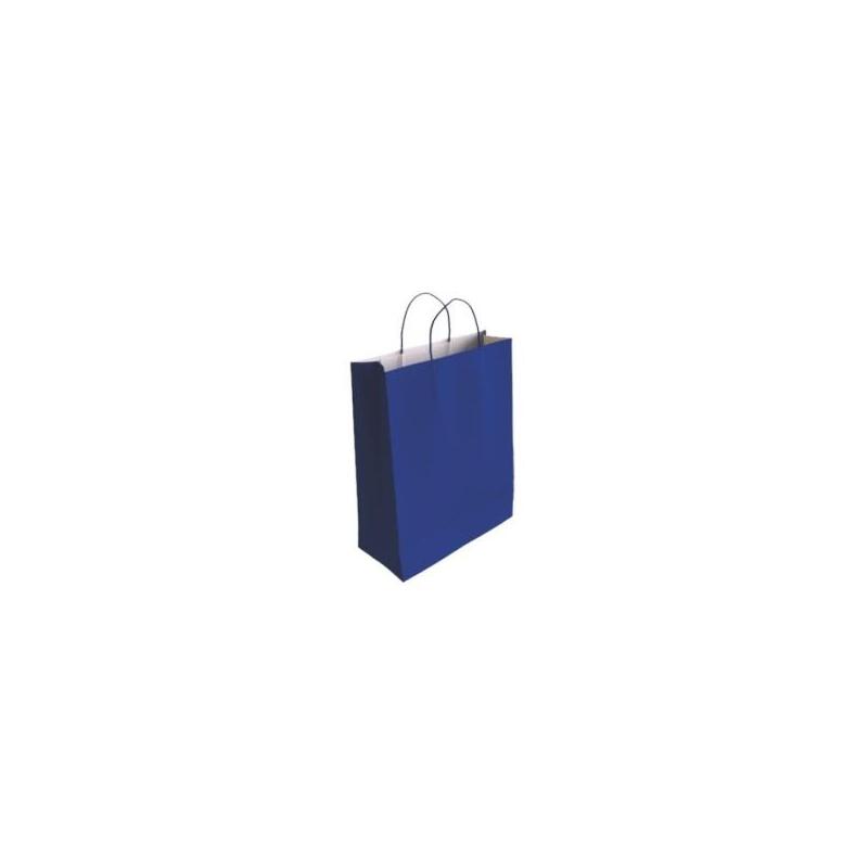 Pack De 25 Unidades Bismark Bolsa De Papel Celulosa - Medidas 24x8x18cm - Azul