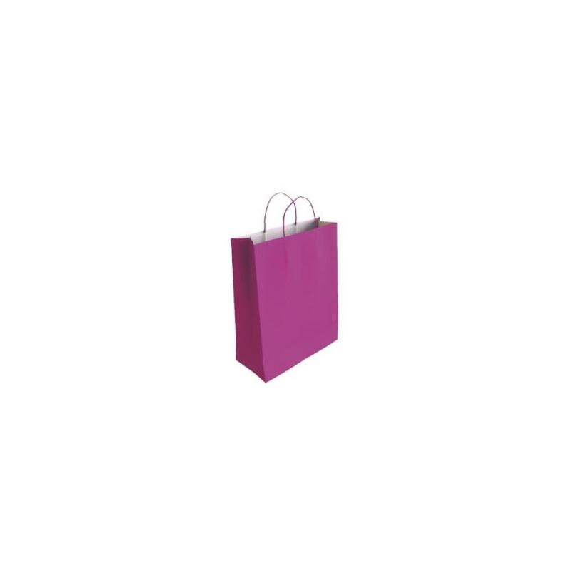 Pack De 25 Unidades Bismark Bolsa De Papel Celulosa - Medidas 24x8x18cm - Fucsia