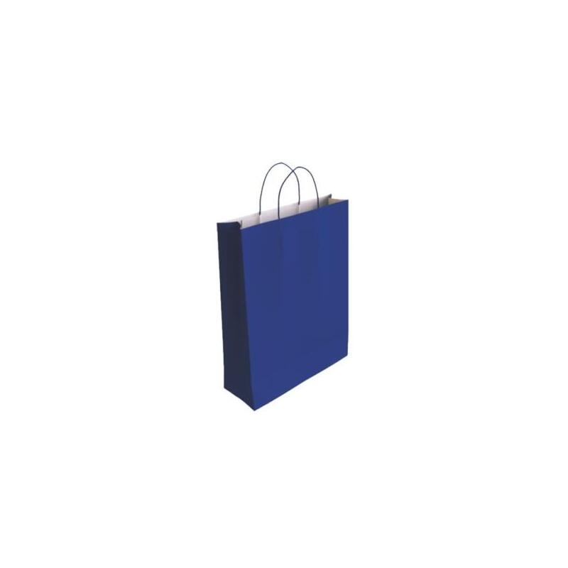 Pack De 25 Unidades Bismark Bolsa De Papel Celulosa - Medidas 32x10x24cm - Azul