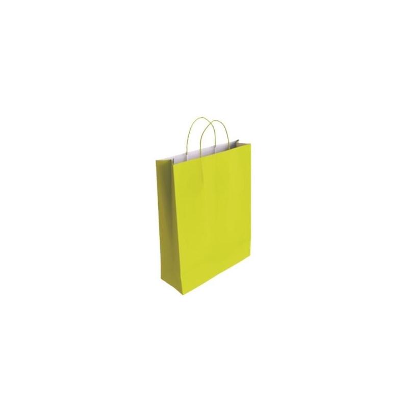 Pack De 25 Unidades Bismark Bolsa De Papel Celulosa - Medidas 32x10x24cm - Pistacho