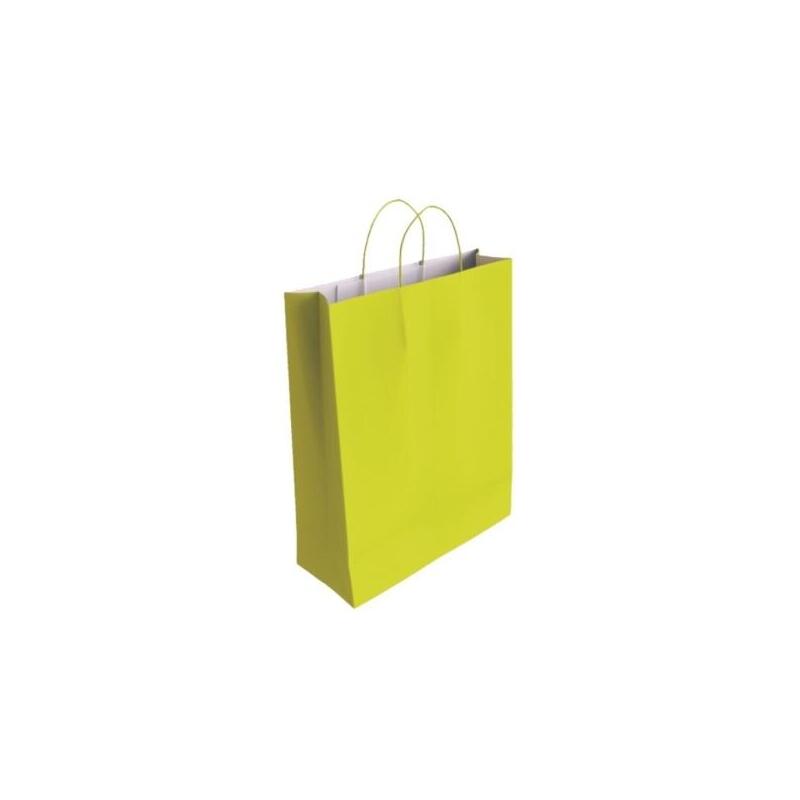 Pack De 25 Unidades Bismark Bolsa De Papel Celulosa - Medidas 40x14x32cm - Pistacho