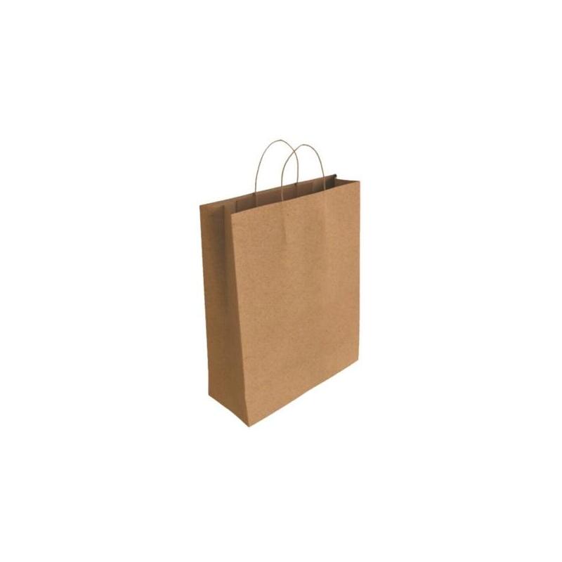 Pack De 25 Unidades Bismark Bolsa De Papel Kraft - Medidas 40x14x32cm - Marron
