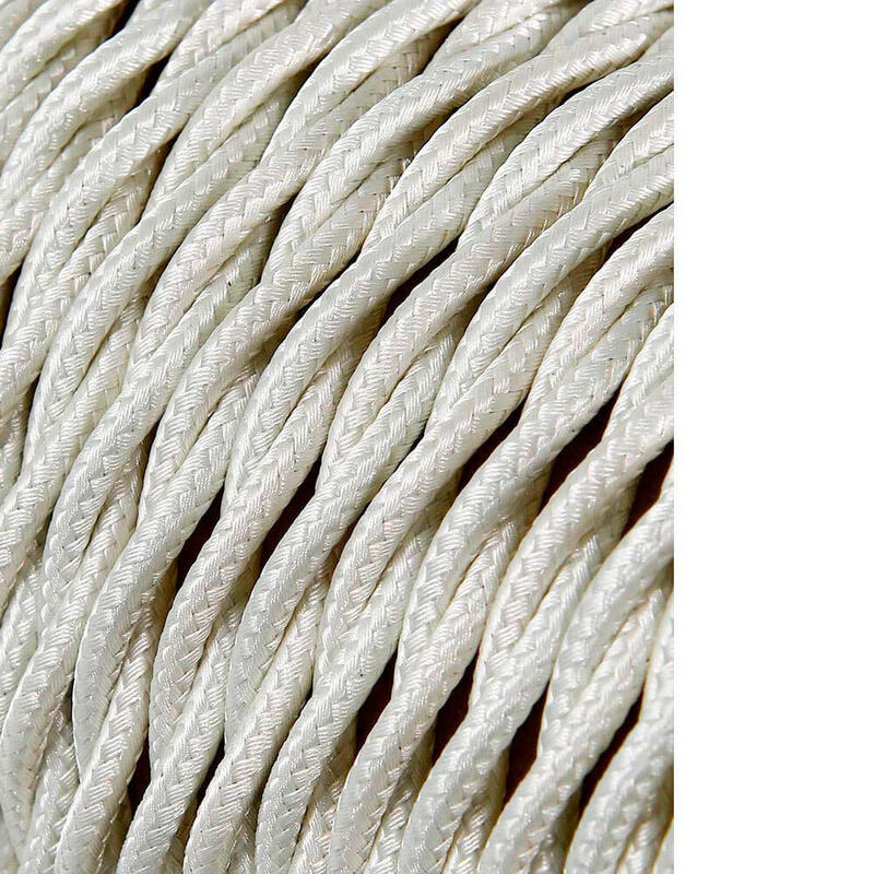 Pack De 25 Unidades - Cable Textil Trenzado 2x0,75mm Algodon 25m