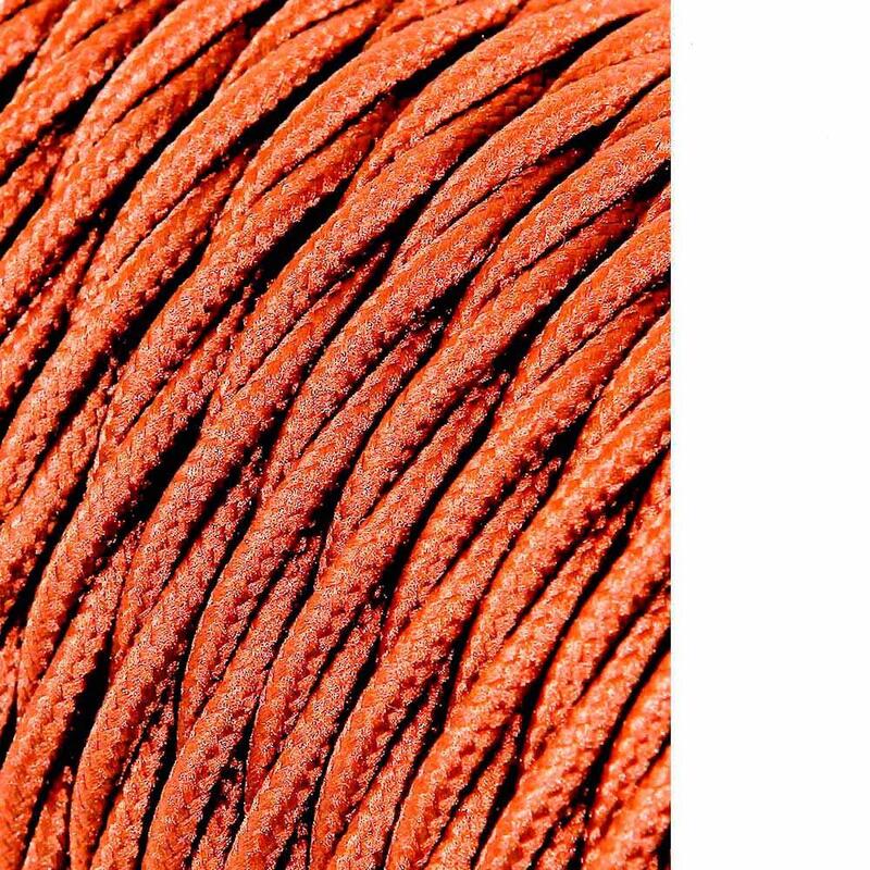 Pack De 25 Unidades - Cable Textil Trenzado 2x0,75mm C-20 Marron Seda 25m