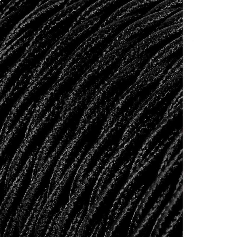 Pack De 25 Unidades - Cable Textil Trenzado 2x0,75mm C-41 Negro Seda 25m