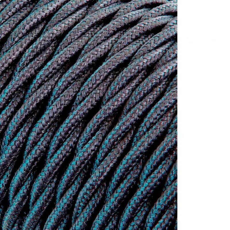 Pack De 25 Unidades - Cable Textil Trenzado 2x0,75mm C-63 Gris Oscuro Seda 25m