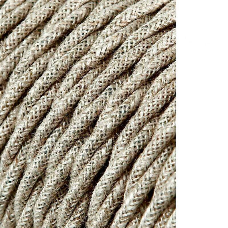 Pack De 25 Unidades - Cable Textil Trenzado 2x0,75mm Lino 25m
