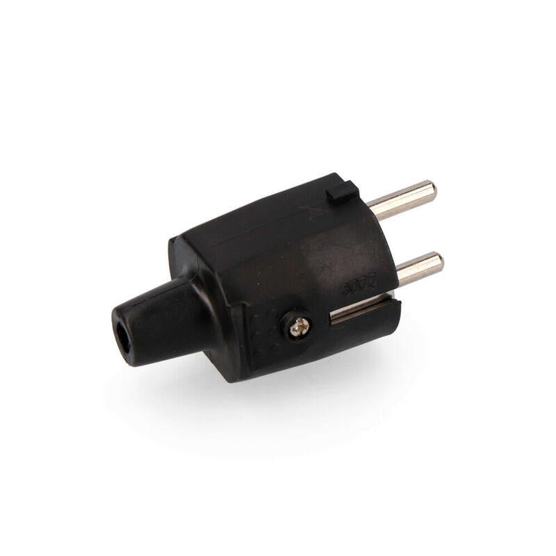 Pack De 25 Unidades - Clavija De Goma 10/16a 250v T/Tl Ip44 4,8mm Negra (Retractilada) Edm