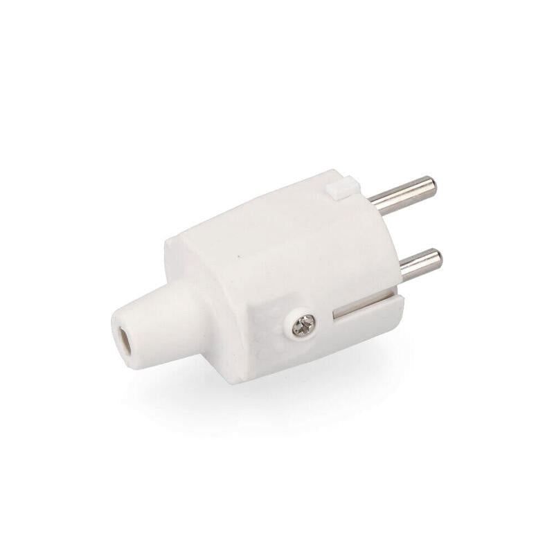 Pack De 25 Unidades - Clavija Goma 10/16a 250 V T/Tl Ip44 4,8 Mm Blanca Retractilada Edm