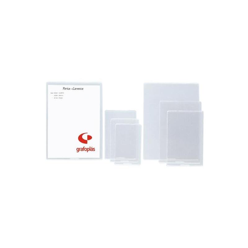 Pack De 25 Unidades Grafoplás Funda Portacarnets Pvc Piel Naranja 200 Micras C/Rebaje Nif Transparente