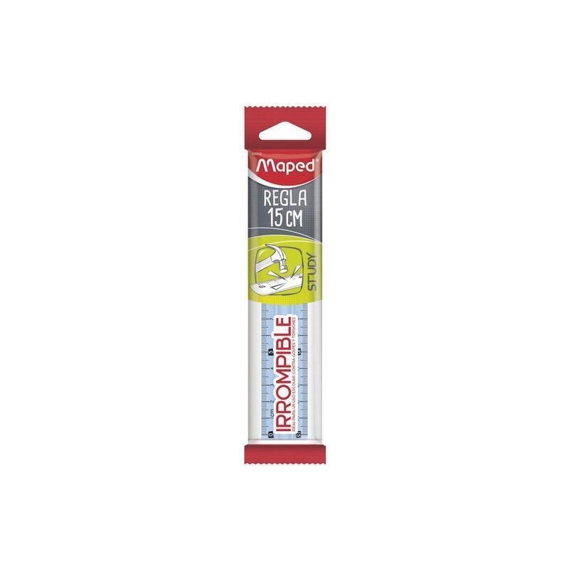 Pack De 25 Unidades Maped Study Regla 15cm Irrompible Translúcida