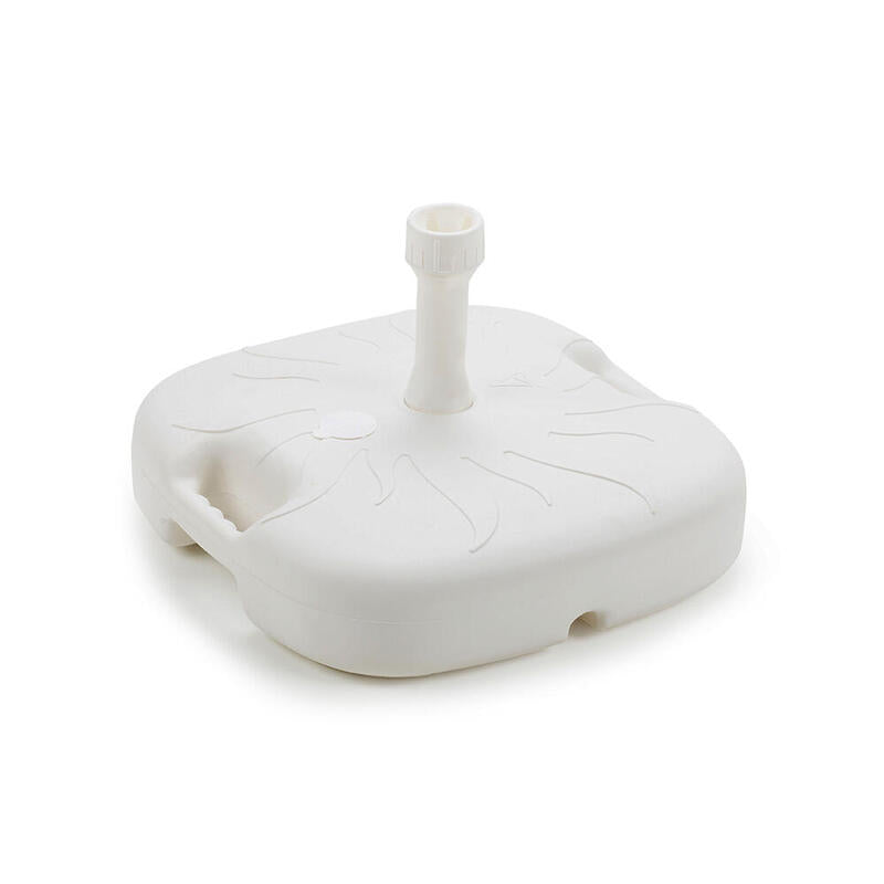 Pack De 3 Unidades - Base De Parasol 18 L Color: Blanco 44x44x12cm Ipae Progarden