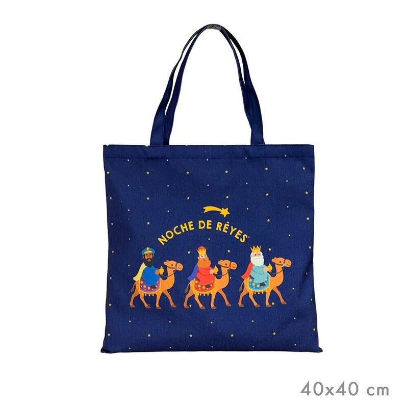 Pack De 3 Unidades - Bolsa De Tela Reyes Magos 40 X 40 Cm