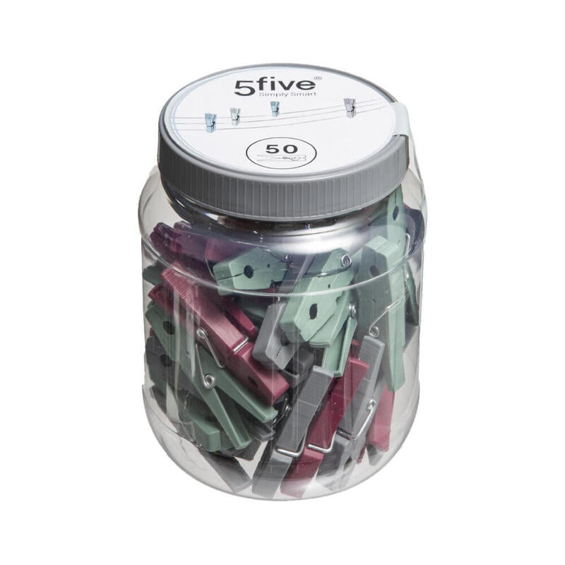 Pack De 3 Unidades - Bote Con 50 Pinzas Para La Ropa
