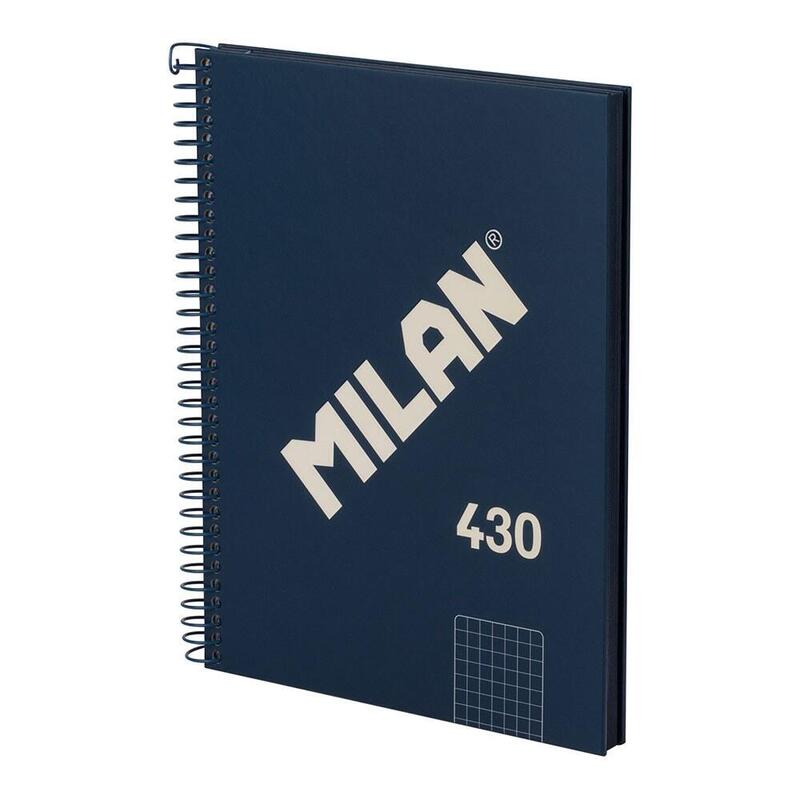 Pack De 3 Unidades - Cuaderno A5, Con Espiral, Tapa Dura, 80 Hojas Cuadriculadas, Azul