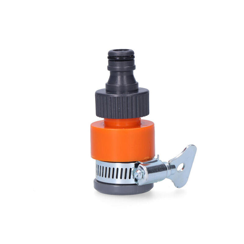 Pack De 3 Unidades - Enchufe Para Grifo Sin Rosca Con Abrazadera Y Enchufe Rapido Ø18mm Macho (Blister) Edm