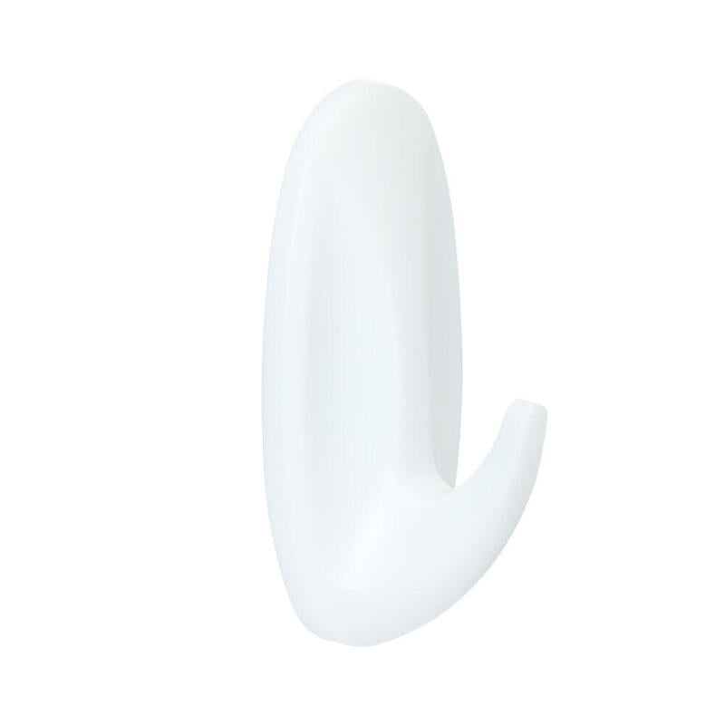 Pack De 3 Unidades - Gancho De Diseño Pequeño, Blanco, 2 Uds + 4 Tiras, Max 450 Gr