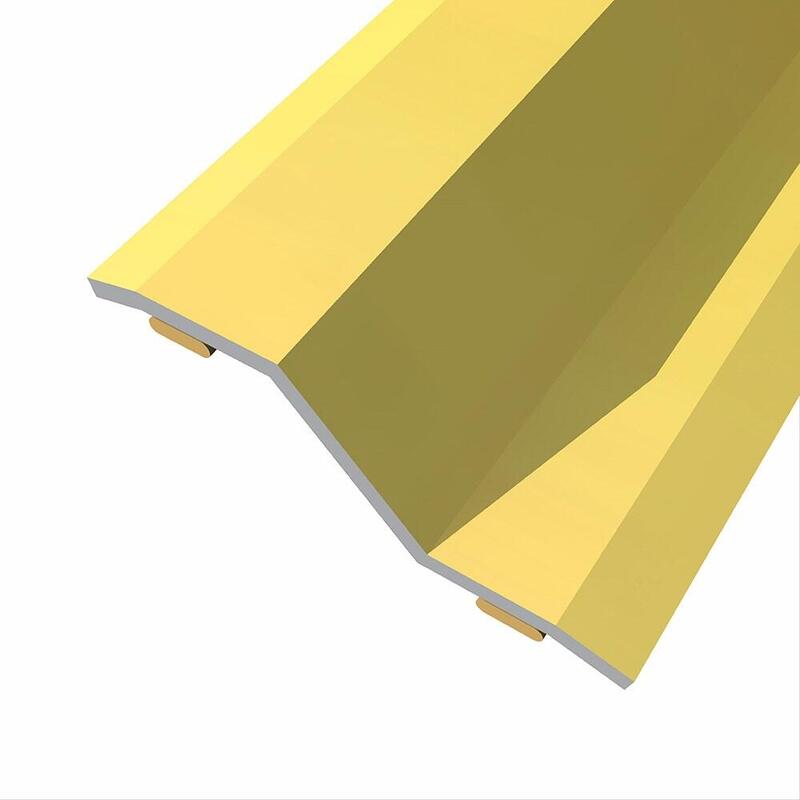 Pack De 3 Unidades - Junta De Acero Para Desnivel 8-14 Mm, Adhesiva, Flooring, Dorada, 83 X 3,6 Cm